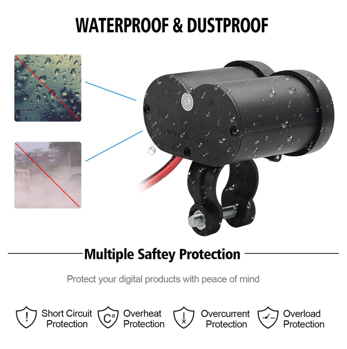 Holder Moto HL-69 + Cargador Cigarrera