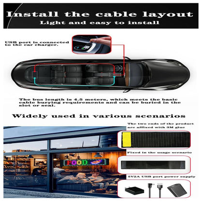 Letrero LED Programable RGB Animación