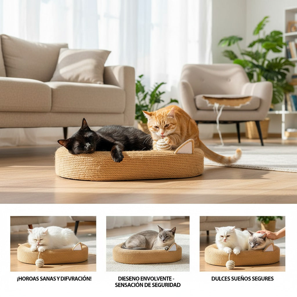 Rascador y cama para gatos
