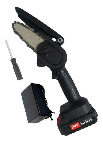 motosierra electrica peq recargable 24v