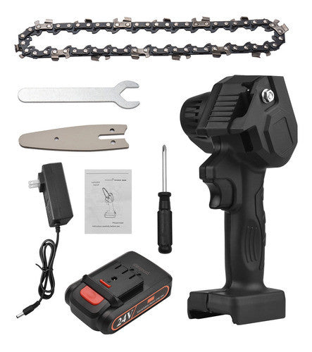 motosierra electrica peq recargable 24v